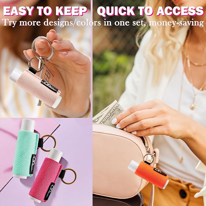 WK IEASON Lip Balm Holder Keychain Bulk Chapstick Holder Key chain-BrightBean Baby