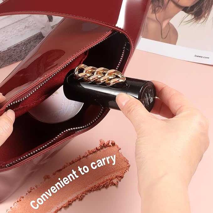 Portable Professional Makeup Kit,Mini Professional Makeup Kit Eyeshadow Palette Lip Gloss Concealer,Lipstick shape and size,7 Color-BrightBean Baby