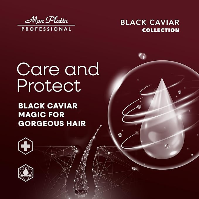 Mon Platin Professional Black Caviar Volumizer Hair Shampoo - For Fine, Thin, Fragile Hair - Enriched with Black Caviar, Hair Shampoo for Damaged hair, Volume Shampoo, SLS/Salt Free 500ML-BrightBean Baby