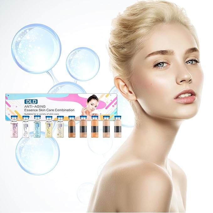 BB Facial Glow Starter Kit Facial Pigment Serum Treatment Kit,Anti-Aging Serum Pigments Set for Micro-needling Skin Treatment 10 Vials 5ml Hyaluronic Acid Ampoule foundation Essence Skin-BrightBean Baby