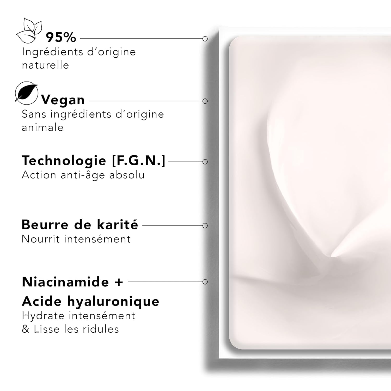 Lierac The Voluptuous Face Cream - Wrinkle-Minimizing Face Moisturizer Cream for Woman, Fine Lines, Hydrating, Corrects All the Signs of Aging with Niacinamide & Hyaluronic Acid, Sensitive Skin - 50ml-BrightBean Baby