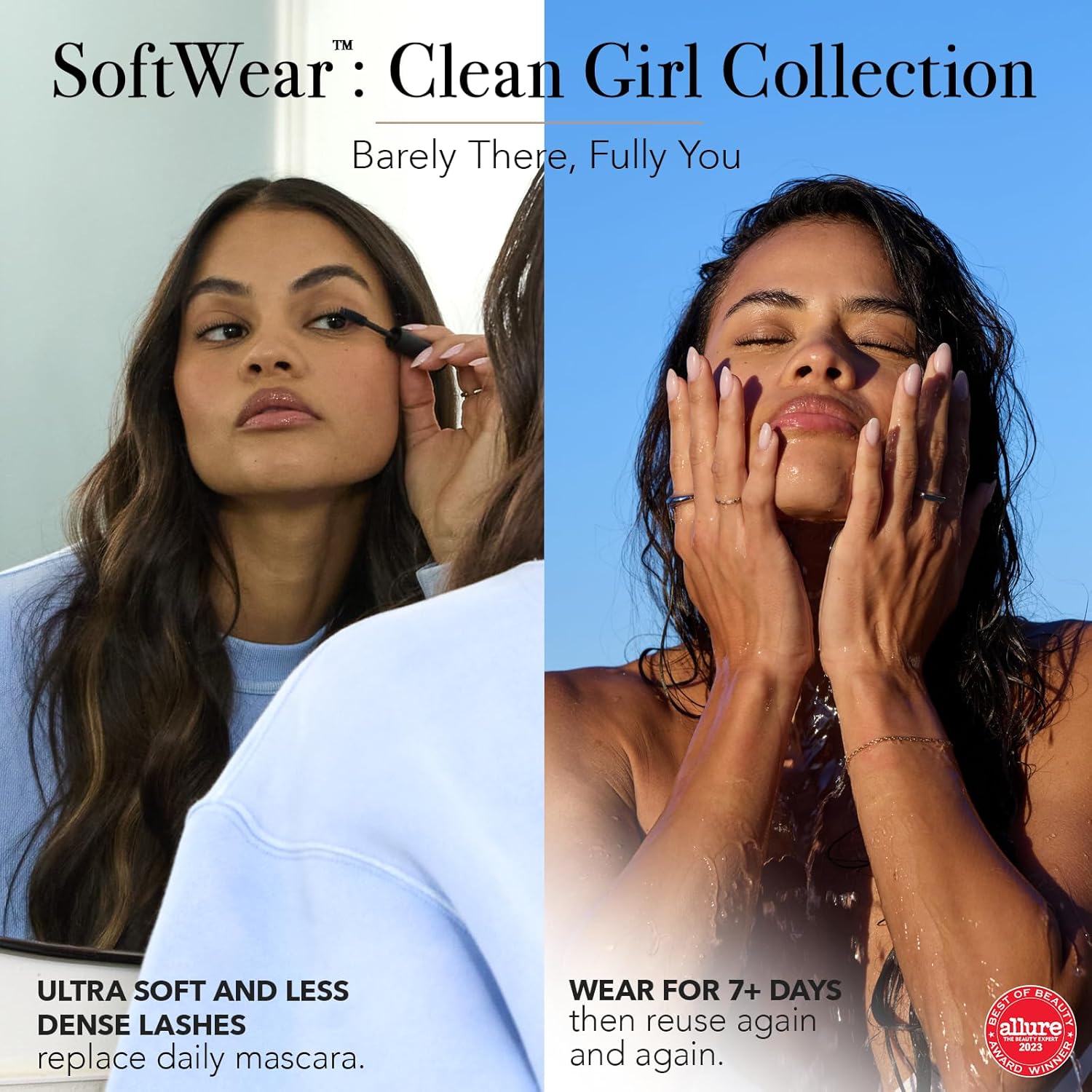 Pro Lash SoftWear Clean Girl Mini Lash Clusters Kit - Natural-Looking, Lightweight Lashes - 7-Day Cluster Eyelash Extensions - False Eyelashes Plus Adhesive and Tweezers - Doll Eye No. 38-BrightBean Baby