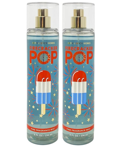 Bath and Body Works FireCracker Pop Fine Fragrance Mists Pack Of 2 8 oz. Bottles (FireCracker Pop)-BrightBean Baby