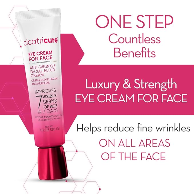 Cicatricure Eye Cream for Face: 7-in-7 Anti-Wrinkle, Peptides & Vitamins Reduce 7 Aging Signs in 7 Days, Hydrating, Oil-Free, 1oz-BrightBean Baby