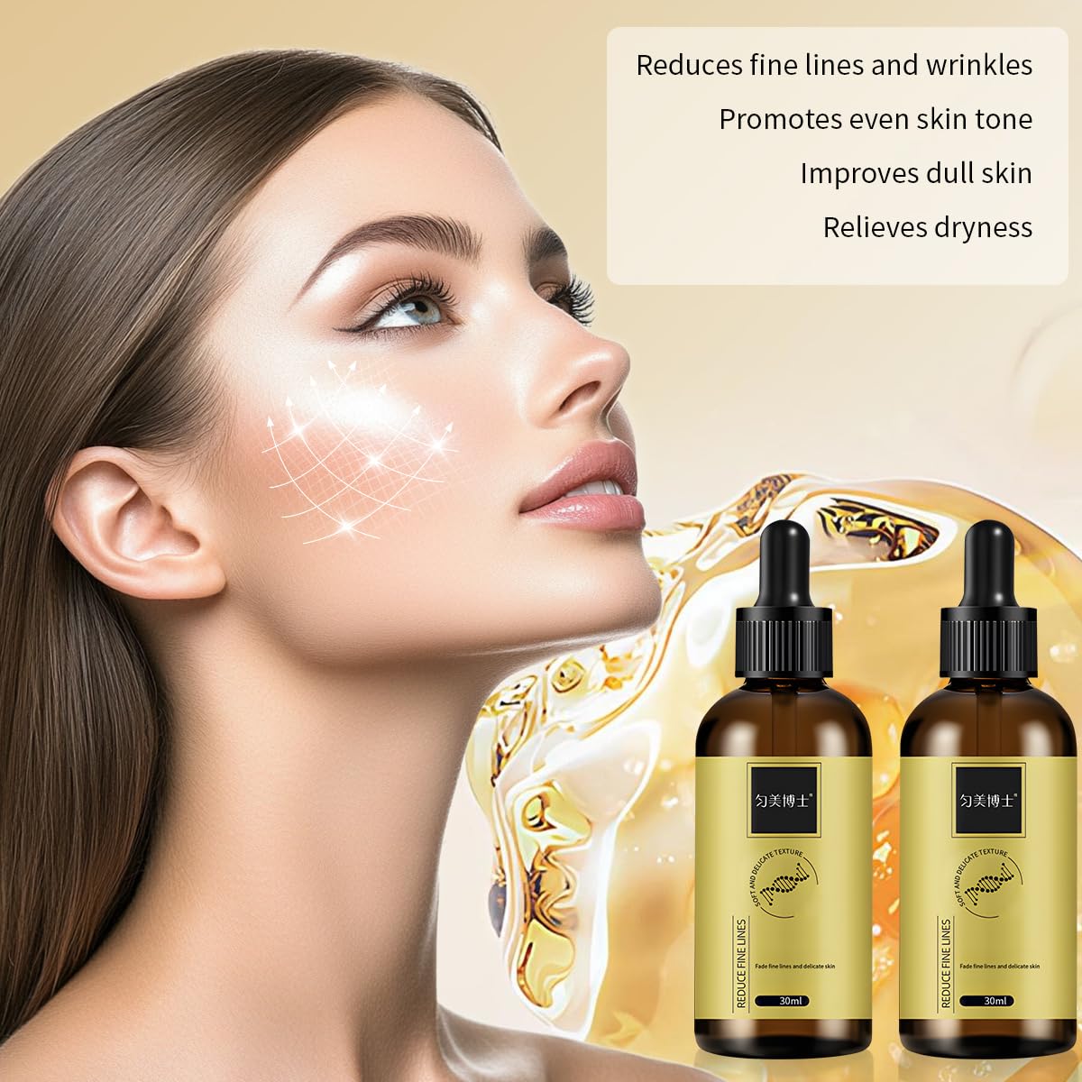 3 Pcs Anti-wrinkle Firming Serum, Anti-Aging Essence, Firm and Plump Face Serum, Anti-Aging & Wrinkles Lifting & Firming Essence, Hydrate & Moisturize, Reduce Fine Lines And Wrinkles-BrightBean Baby