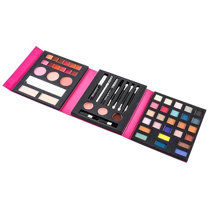 SHANY Beauty Book Makeup Kit All in one Travel Makeup Set - 35 Colors Eyeshadow, Eye brow, makeup blushes, powder palette,10 Lip Colors, Eyeliner pens & makeup Mirror - Holiday Makeup Gift Set-BrightBean Baby