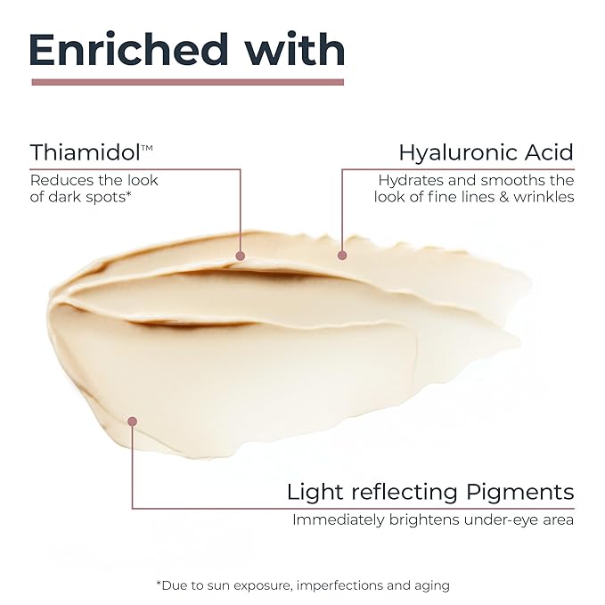 Eucerin Radiant Tone Eye Cream Dark Circle Corrector, Eye Brightening Cream with Thiamidol and Hyaluronic Acid, Helps Reduce the Look of Eye Puffiness, 0.5 Oz Tube-BrightBean Baby