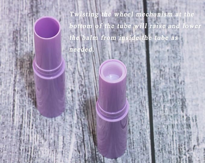 0.14oz Empty Flavored Lip Balm Container Tubes Plastic Homemade Moisturizing Lip Stick with Caps Bulk Fit for Women Adult DIY Making Supplies, 25 Count (Purple)-BrightBean Baby