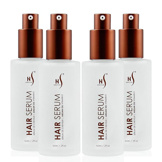 HerStyler Serum, 4 Pack - Hair Styling Agent with Argan Oil for Dry, Damaged Hair - Frizz Control Serum for Straightening, Shine, Trendy Tresses-BrightBean Baby
