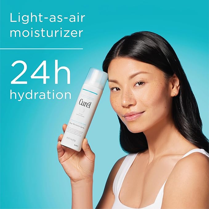 Curel Japanese Skin Care Deep Moisture Spray, Spray on Moisturizer for Dry Skin, Face Hydrating spray with Ceramides, 5 Oz-BrightBean Baby