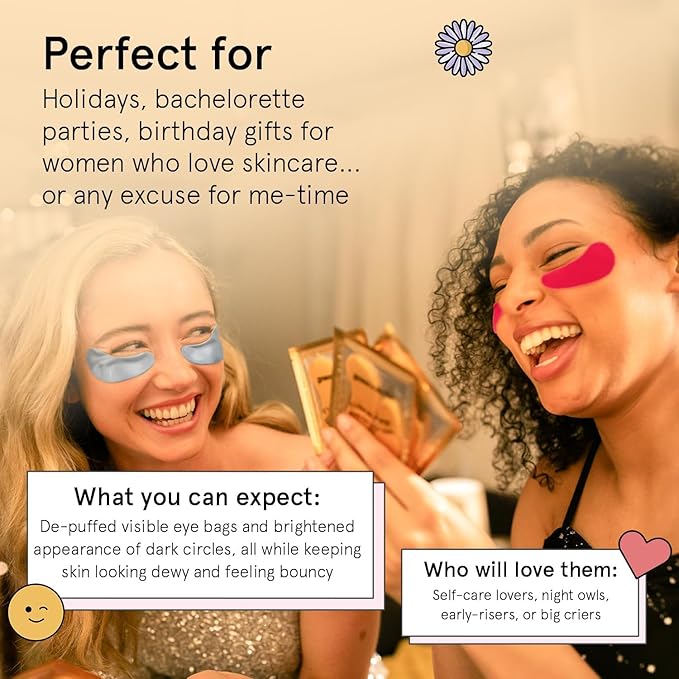 grace & stella Under Eye Patches (12 pairs) Eye Masks for Puffy Eyes and Dark Circles - Birthday Gifts for Women, Bachelorette Party Favors, Bridesmaid, Self Care and Relaxation Gifts for Her - Vegan-BrightBean Baby