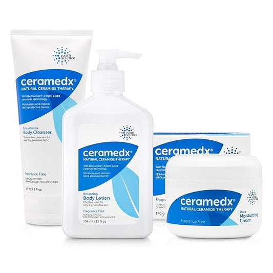 CERAMEDX Skincare System Regimen (3 pack) | For Dry, Sensitive Skin-BrightBean Baby