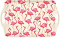 Pimpernel Sara Miller London Flamingo Collection Melamine Tray – (19.25" x 11.5") Large Rectangular Platter with Handles, Decorative Tropical Bird Print for Serving Meals & Beverages