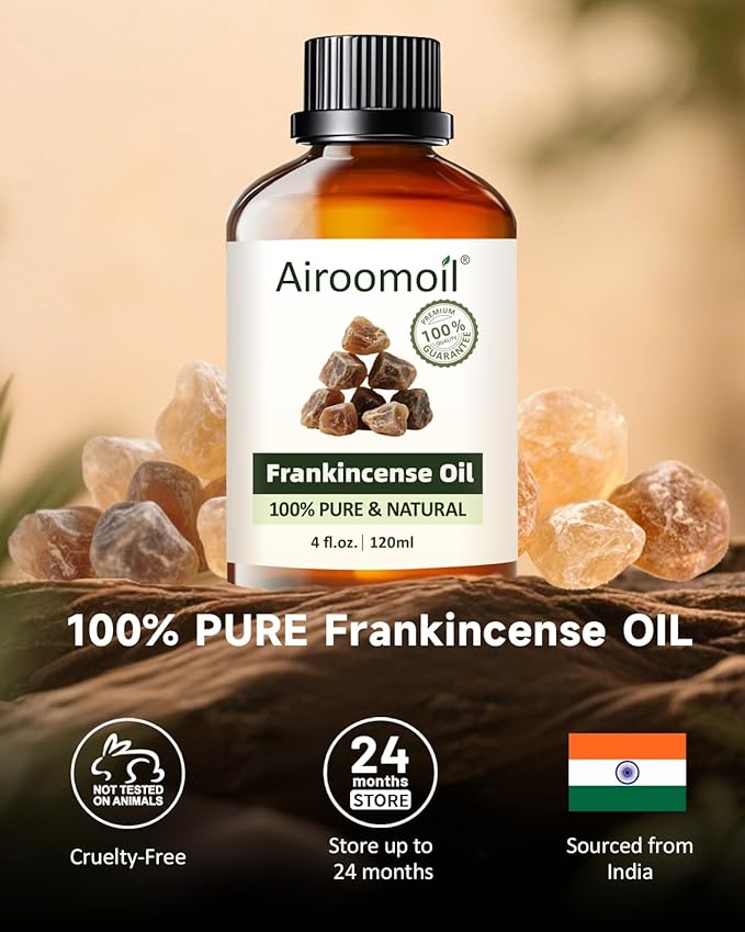 Pure Frankincense Essential Oil Pure for Aromatherapy Perfumes Soaps Use Diffuser Oils Home Use 4 Fl Oz-BrightBean Baby
