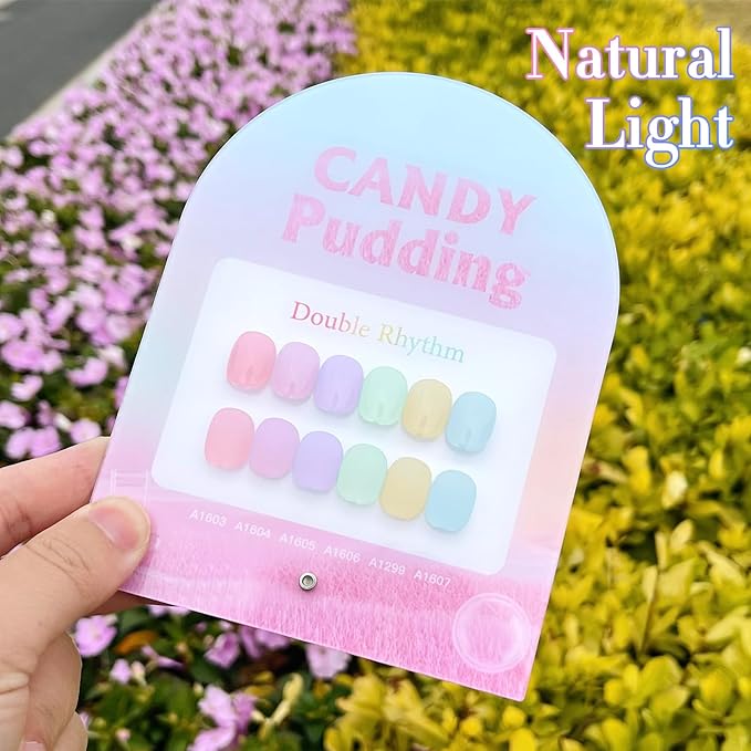 Double Rhythm 6 Pcs 15 ML Gel Polish Set Same Color Same Bottle Soak Off Gel Polish Kit Nail Art Manicure Salon DIY at Home for Women (Jelly Pink Purple Green Yellow Blue-T6-22)-BrightBean Baby