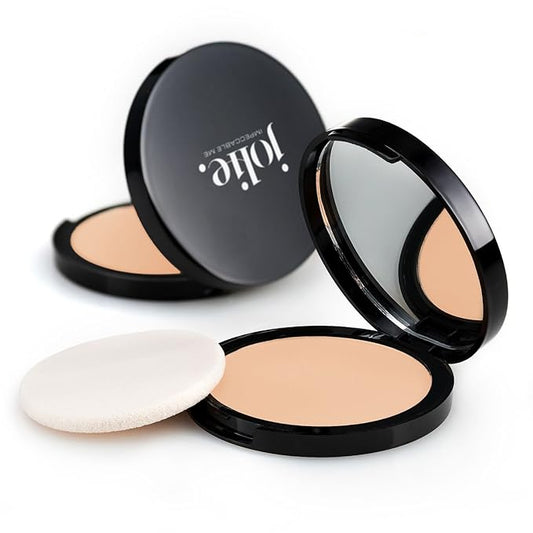 Jolie Dual-Activ Matte Finish Pressed Powder Foundation (Light Beige)-BrightBean Baby
