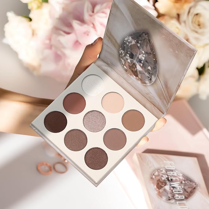 docolor Neutral Eyeshadow Palette 9 Colors Nude Brown Eyeshadow Palette Eye Shadow Palette Makeup Palettes with Velvety and Silky Finishes Highly Pigmented Mattes Shimmers Glitter Eye Makeup Palettes-BrightBean Baby