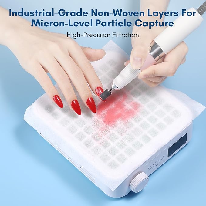 Makartt Nail Dust Collector Filter Paper – 100 Sheets Disposable Nail Dust Filters for Nail Dust Collector Machines, Nail Vacuum Dust Collector Nail Salon Supplies & Accessories White-BrightBean Baby