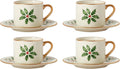 Lenox 894178 Holiday 4-Piece Espresso Cup & Saucer Set, Christmas Dinnerware, Hosting