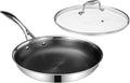DELUXE Hybrid Ceramic Nonstick 12-Inch Fry Pan with Glass Lid