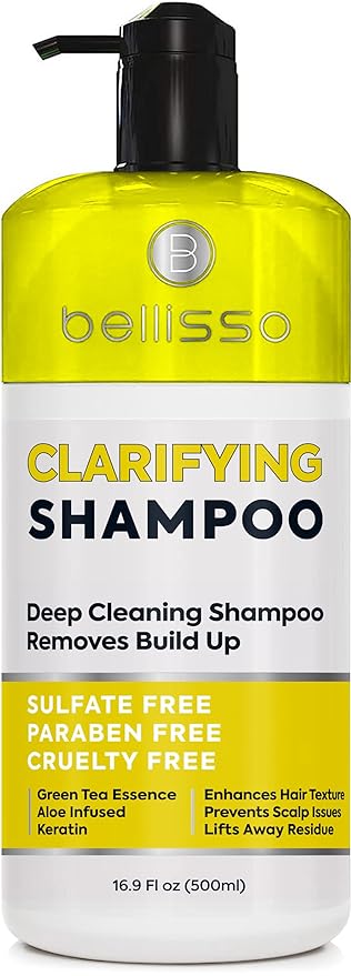 Clarifying Shampoo for Women and Men - Ideal for Oily Hair and Build Up - Gentle, Moisturizing Sulfate Free Formula - Safe for Color Treated, Curly Perms and Dry Scalps - Remove Chlorine for Swimmers-BrightBean Baby