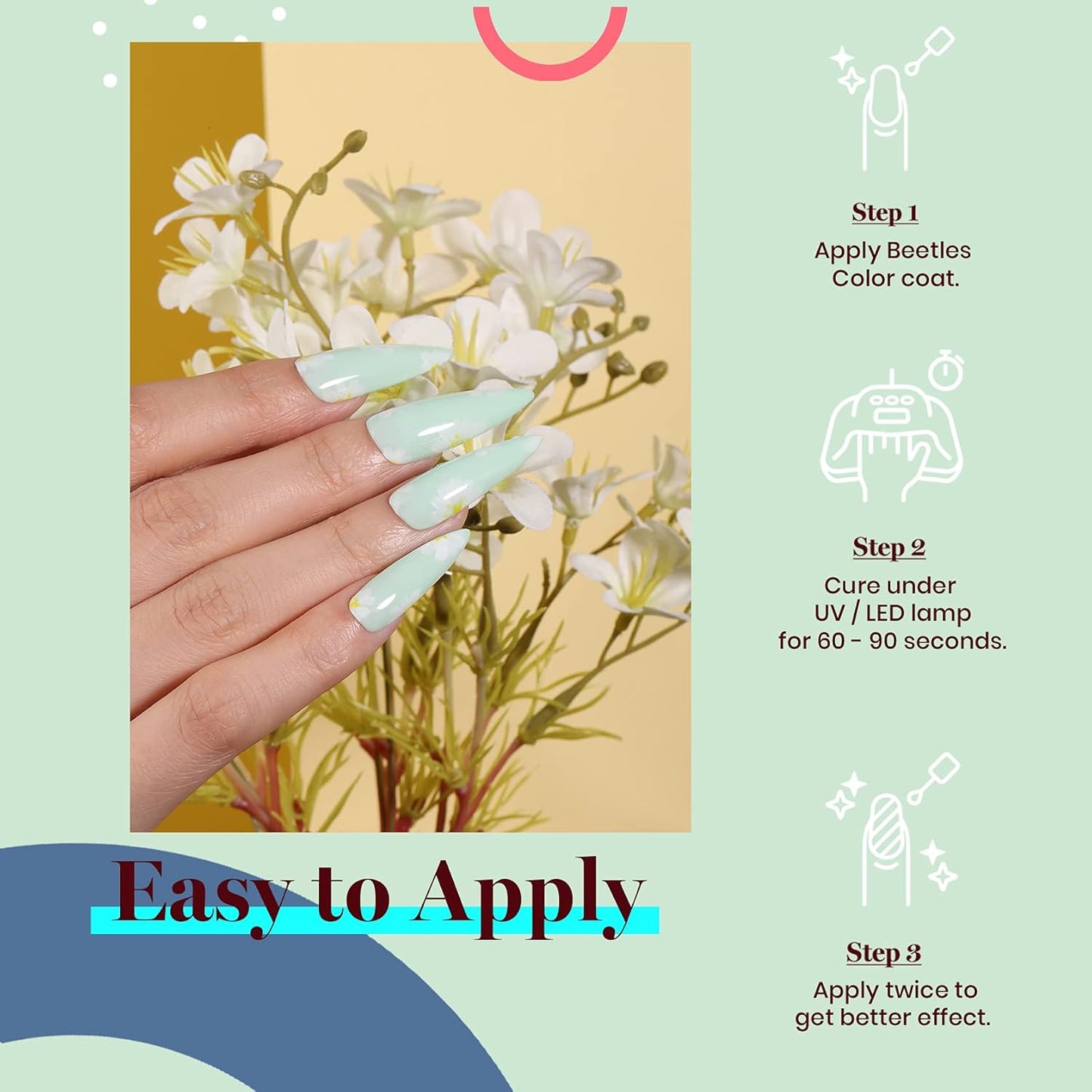 Beetles Gel Nail Polish 15ml Green Gel Polish Pastel Mint Green Color Gel Polish Soak off Uv Led Nail Lamp Nail Art Manicure Salon Salon DIY Gel Nail Design-BrightBean Baby