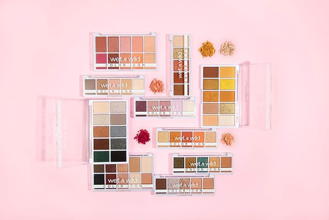 wet n wild Color Icon Eyeshadow Makeup 5 Pan Palette, Matte, Shimmer, Metallic, Long Wearing, Rich Buttery Pigment, Cruelty Free - Walking On Eggshells-BrightBean Baby
