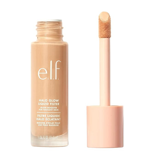 e.l.f. Halo Glow Liquid Filter, Complexion Booster For A Glowing, Soft-Focus Look, Infused With Hyaluronic Acid, Vegan & Cruelty-Free, 2 Fair/Light-BrightBean Baby