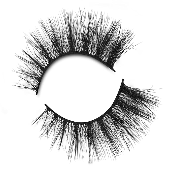 Onlyall Lashes Mink False Eyelashes Natural Wispy Lashes Soft Faux Mink Lashes Fluffy False Lashes 16MM A04-BrightBean Baby