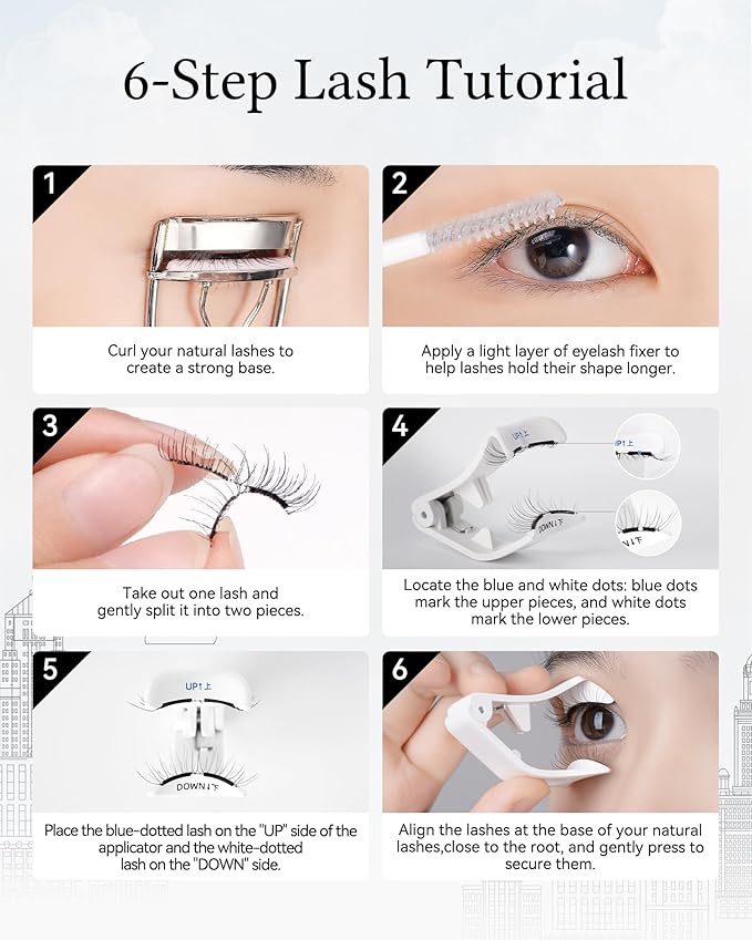 Soft Magnetic Eyelashes Kit with Applicator, No.14 Frost Black, Reusable Glue-free Wispy Magnetic Lashes, Cruelty-free False Lashes, Waterproof, Lightweight, Suit for Heavy Makeup-BrightBean Baby