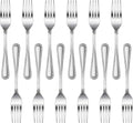 New Star Foodservice 58468 Bead Pattern 18/0 Stainless Steel, Dinner Fork 7.7-Inch Set of 12