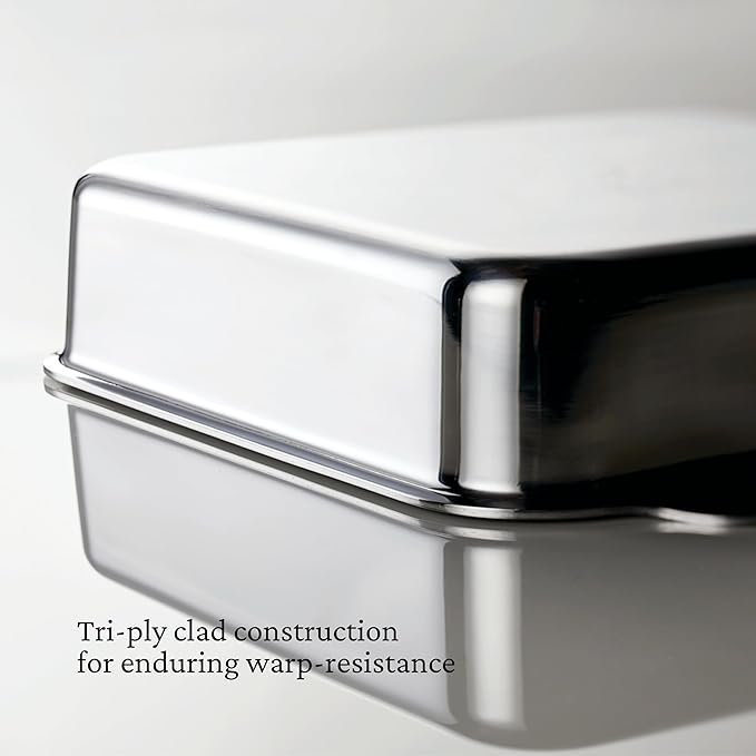 Hestan Provisions OvenBond – 8" x 8" Stainless Steel Square Baker Pan (Pack of 2)