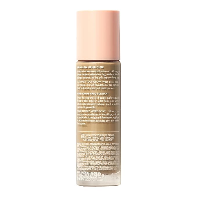 e.l.f. Halo Glow Liquid Filter, Complexion Booster For A Glowing, Soft-Focus Look, Infused With Hyaluronic Acid, Vegan & Cruelty-Free, 3.5 Medium-BrightBean Baby