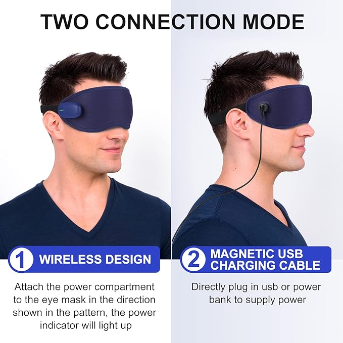 Heated Eye Mask, USB Eye Mask for Dry Eyes, Sleep Mask for Men Women, Portable Professional Electric Warm Eye-BrightBean Baby
