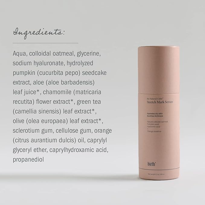 Birth Skincare Stretch Mark Serum for Pregnancy and Postpartum. Natural and safe for sensitive skin and all skin types. 𝐌𝐚𝐝𝐞 𝐢𝐧 𝐂𝐚𝐧𝐚𝐝𝐚, 2oz | 59 ml-BrightBean Baby