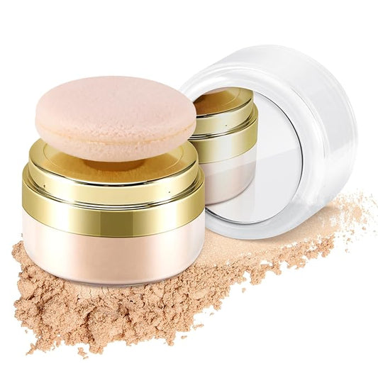 Boobeen Setting Powder, Lightweight Oil Control Loose Setting Powder, Full Coverage Finishing Powder For a Matte Flawless Look, Pressed Face Powder Makeup to Reduce Shine, Long Lasting-BrightBean Baby
