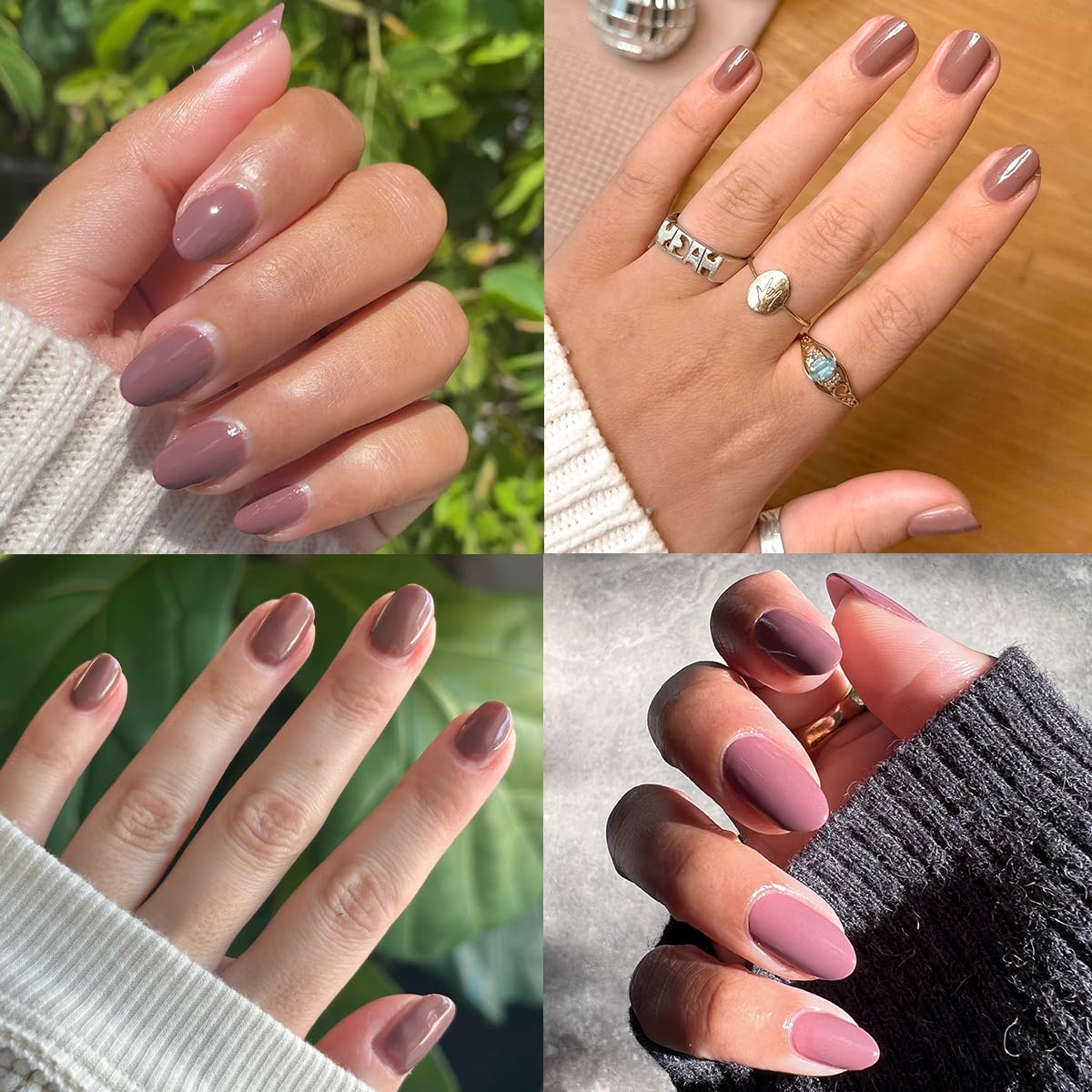 Olive & June Long Lasting Nail Polish | Plump Gel-Like Finish No Lamp Needed | Lasts up to 10 days | Salon-Quality Color at Home | 15-Free Vegan Cruelty-Free Chip-Resistant Shine |Shacket Rose Neutral-BrightBean Baby
