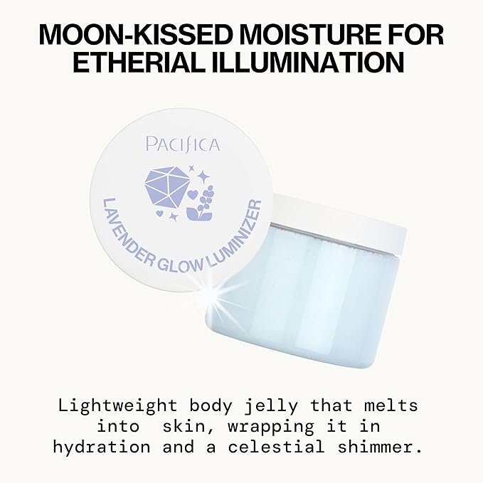 Pacifica Lavender Glow Shimmering Body Jelly – Moon-Kissed Illuminator & Hydrating Body Gel, Lightweight Glow Highlight with Lavender & Vanilla, Clean Beauty, Vegan, Cruelty-Free, 6 oz-BrightBean Baby