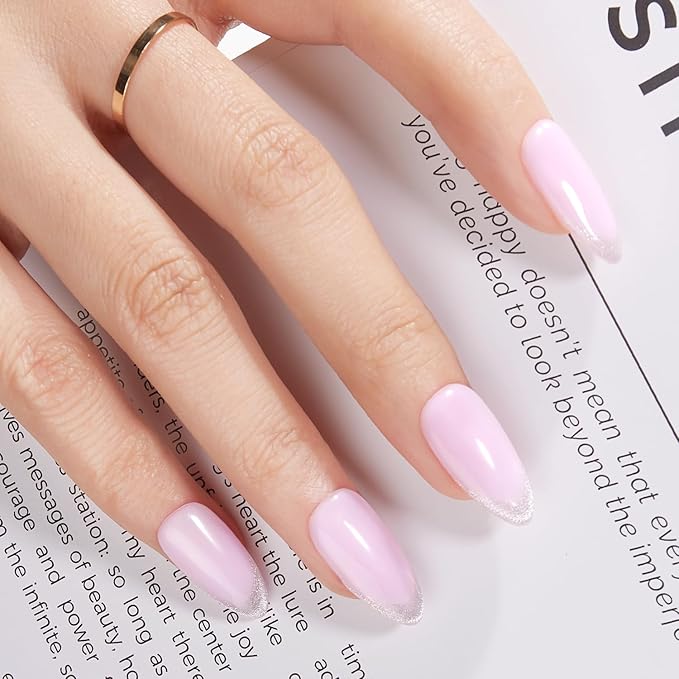 modelones Builder Nail Gel, 8-in-One Baby Pink Builder, Pastel Pink Rubber Base Gel Polish, LED Lamp Cured Color Base Hardener Apex Building Strengthener Extension for DIY Salon Girls Home-BrightBean Baby