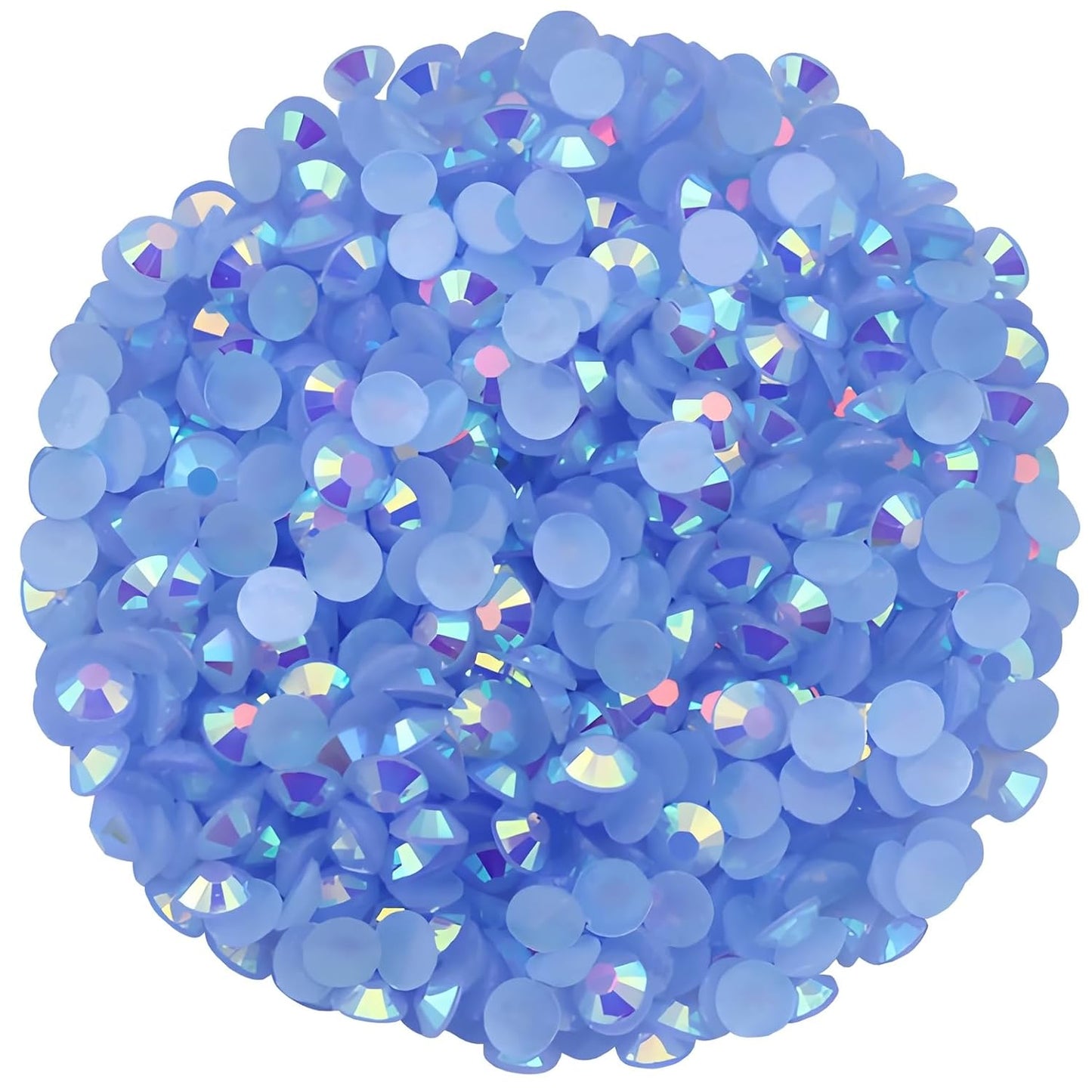 4500 Pcs SS12 3mm AB Flatback Rhinestones for Nails Art Crafts Glitter Round Shine Gems Crystals DIY Clothes Shoes （Light Sapphire AB）-BrightBean Baby