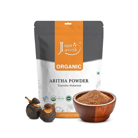 100% Organic Certified Aritha Powder (Soap Nut Powder) 227g /0.5 LB/ 08oz - Organic Hair Cleansing and Conditioning Product-BrightBean Baby