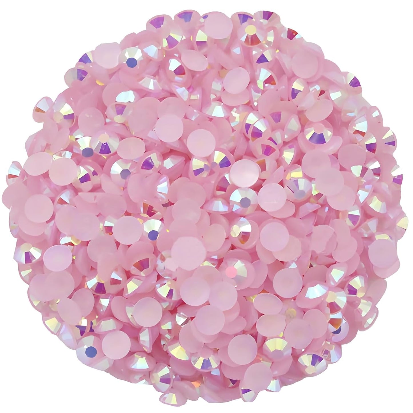 4500 Pcs SS12 3mm AB Flatback Rhinestones for Nails Art Crafts Glitter Round Shine Gems Crystals DIY Clothes Shoes （Light Pink AB）-BrightBean Baby