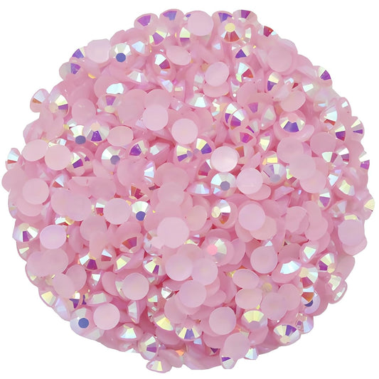 4500 Pcs SS6 2mm AB Flatback Rhinestones for Nails Art Crafts Glitter Round Shine Gems Crystals DIY Clothes Shoes （Light Pink AB）-BrightBean Baby