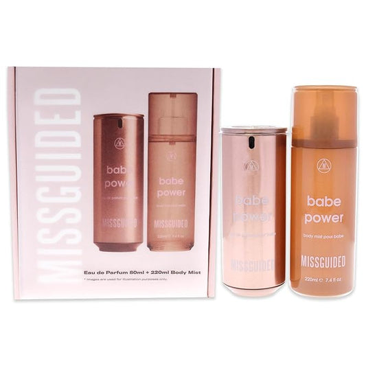 Babe Power Women 2.7oz EDP Spray, 7.4oz Body Mist 2 Pc Gift Set-BrightBean Baby