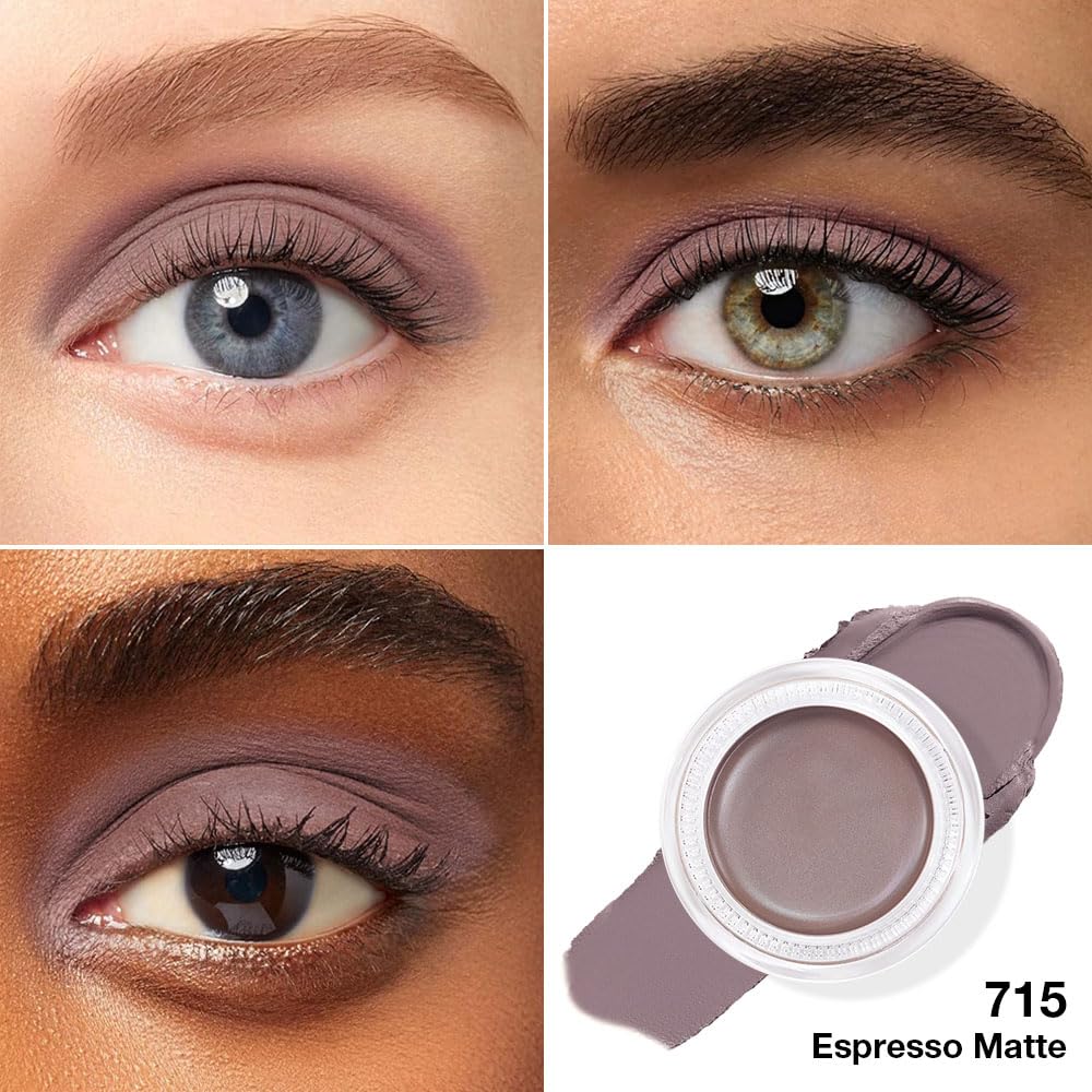 Kaely Single Cream Eyeshadow Pot, Espresso Matte Eye Shadow for Older Women High Pigmented Waterproof, Natural Eyeshadow Palette Makeup Brightener, sombras en crema para ojos, Blendable, 715-BrightBean Baby