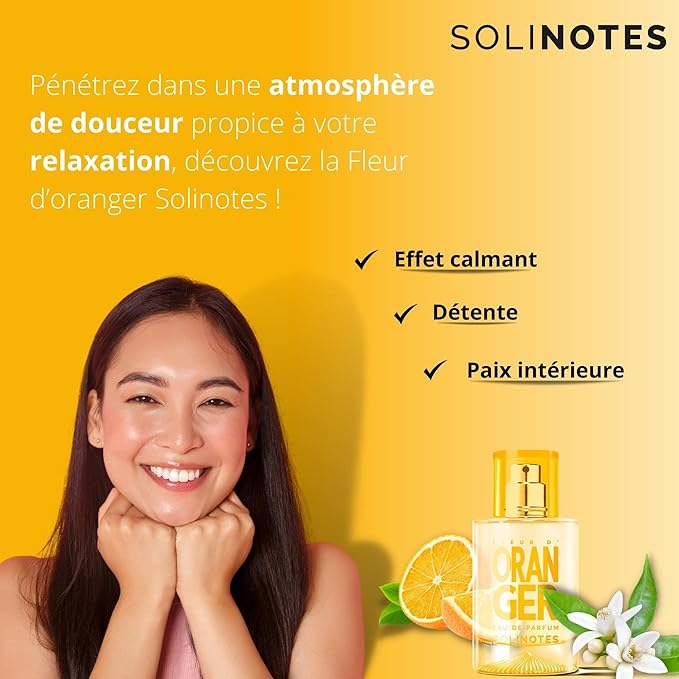 Solinotes Orange Blossom Perfume for Women & Men, 1.7 Fl Oz/ 50 ML Eau De Parfum, Delicate Floral and Soothing Scent with Premium Ingredients - Clean Perfume, Cruelty Free, Vegan, Made in France-BrightBean Baby