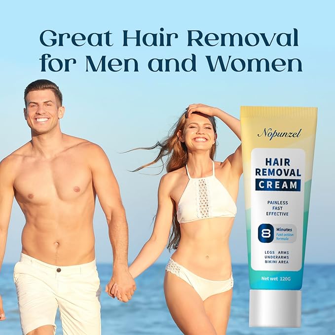 Hair Removal Cream for Women, Men - Bikini, Intimate Areas - Painless Depilatory for Body, Legs, Arms, Underarms, Private Areas - 120g-BrightBean Baby