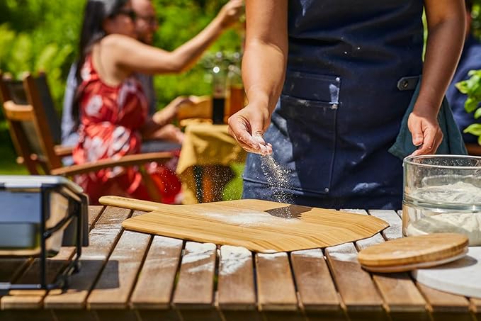 Ooni 12” Bamboo Wood Pizza Peel –12 Inch Pizza Spatula Paddle, Wooden Pizza Cutting Board, Pizza Oven Accessories