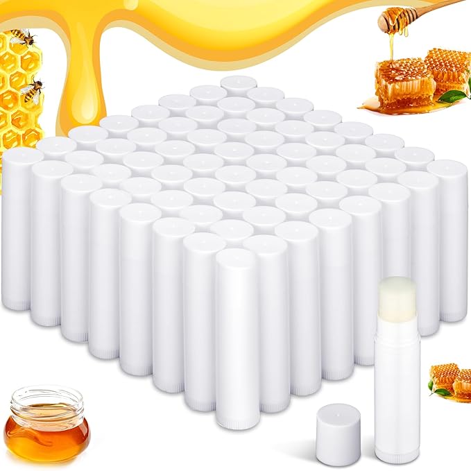 Demissle 150 Pcs Unlabeled Lip Balm Bulk Chapped Stick Blank Mini Lip Balm Gifts Moisturizing Lip Balms Favors for Women Homeless Wedding Bridal Shower Favors Baby Shower Guests Favors(Honey)-BrightBean Baby