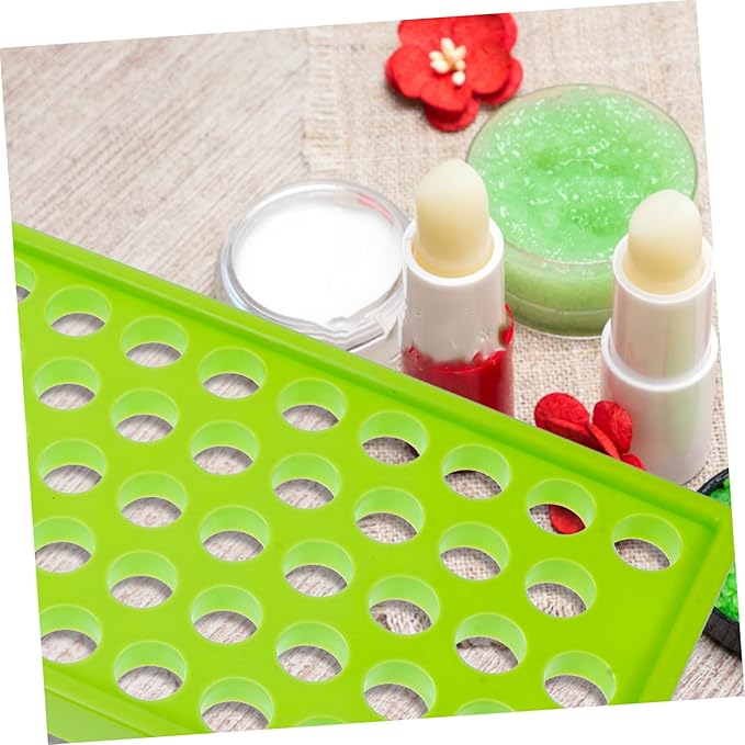 50 Lipstick Filling Mold Lip Balm Filling Spatula Lip Gloss Tray Labels for Tubes Lip Tubes Stand Tray Lip Balm Container Tray Lip Treatment Kit Diy Kit Supplies Manual Plastic-BrightBean Baby